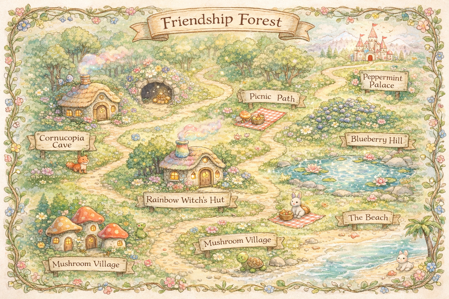 Map of Friendship Forest